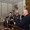 St. Jacobs Lions Mike Leacy and Juergen Lamers being presented with their long-missing gavel